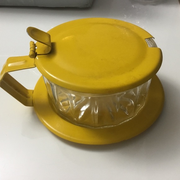 STO Other - Vintage Glass and Metal Flip Lid Serving Dish Vintage